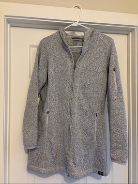 L.L. Bean Heather Gray Teddy Fleece Zip Jacket